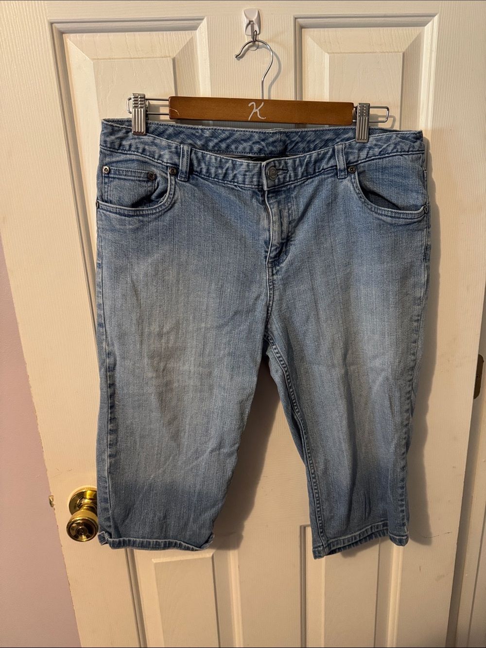 Woolrich Light Blue Cropped Denim Jeans Capris